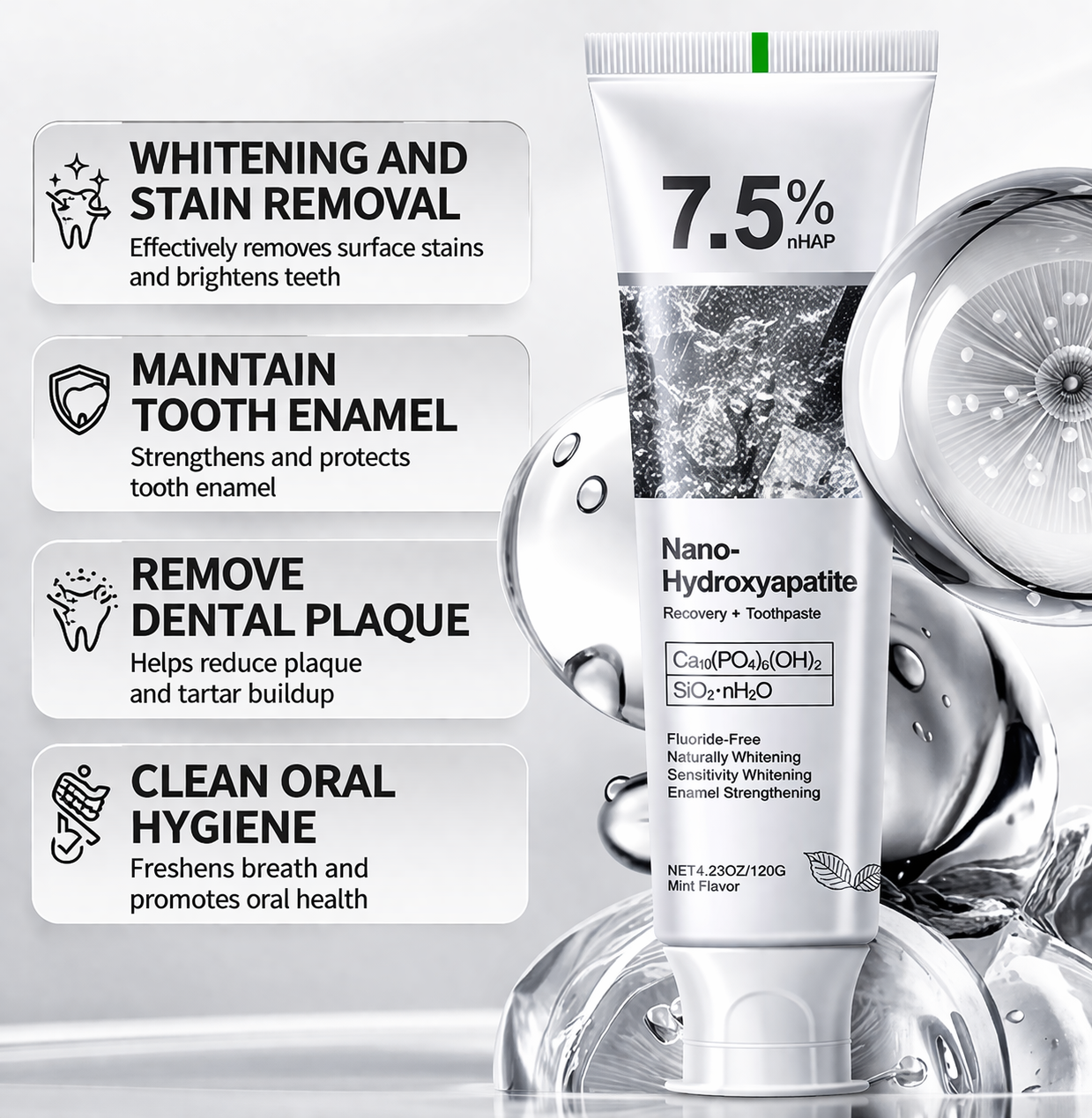 Hydroxyapatite Toothpaste detail