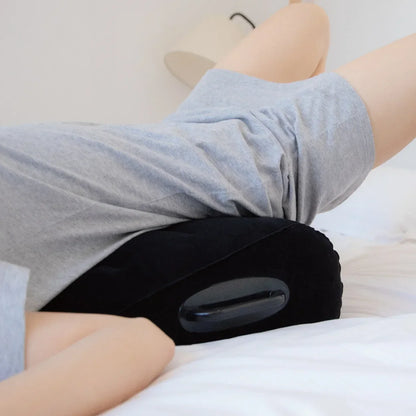 Inflatable PVC Flocking Love Pillow Wedge Cushion for Bed Sofa Support